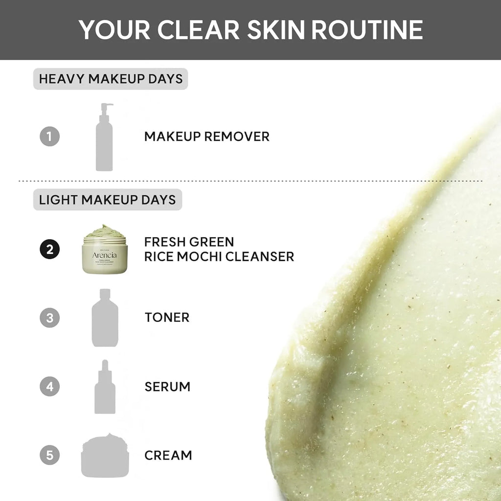 Arencia Fresh Green Rice Mochi Cleanser | Deep Pore Korean Cleanser